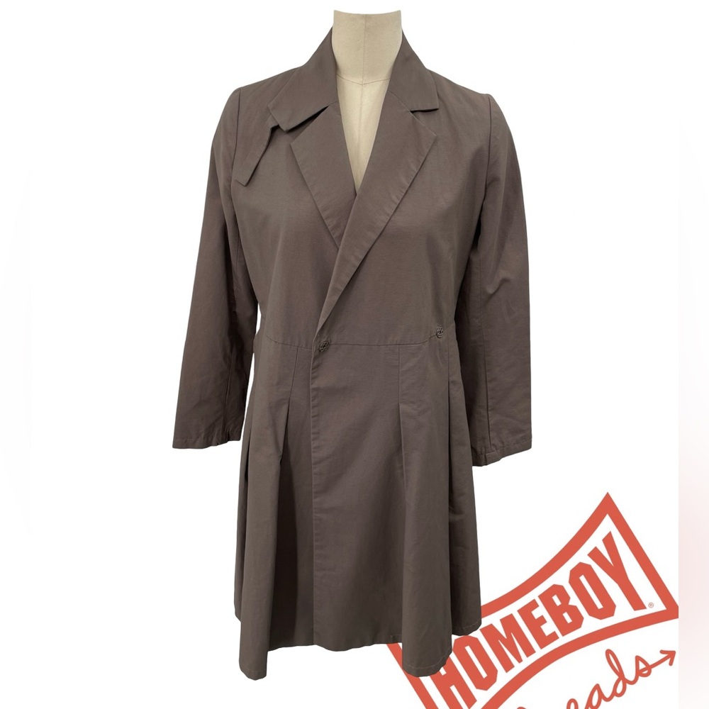 Pas de Calais Trench Coat Small Brown Good